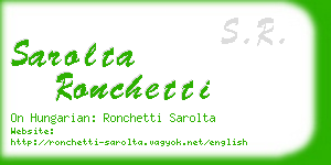 sarolta ronchetti business card